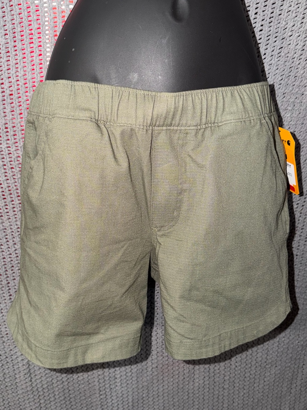 Carhartt Women's Force Relaxed Fit Ripstop Work Shorts Size S 4-6 Green Khaki